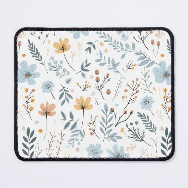 Item preview, A pattern with leaves and flowers on a light blue background - 1950's House Wallpaper - Classic designed and sold by Paul-05.