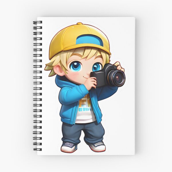 Item preview, Happy asian cute boy photographer wear cap with camera. designed and sold by athurbubble.