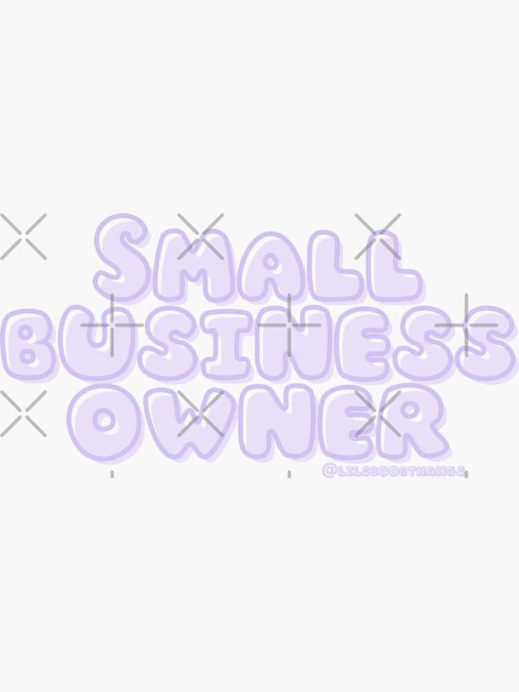 Thumbnail 3 of 3, Sticker, Small business owner. 9a | @lilsboobthangs designed and sold by lilsboobthangs.