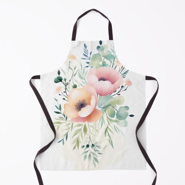 Item preview, Beautiful Watercolor Flowers and Leaves, Light Pink and Light Orange designed and sold by exitbird.