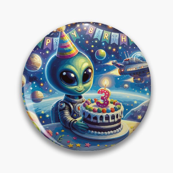 Item preview, Happy 3rd Birthday - Galactic Space Adventure designed and sold by Jurady.