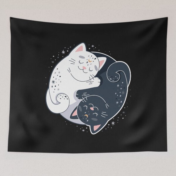 Aperçu de l'œuvre Chat mignon Yin Yang créée et vendue par Monkey-Bar.
