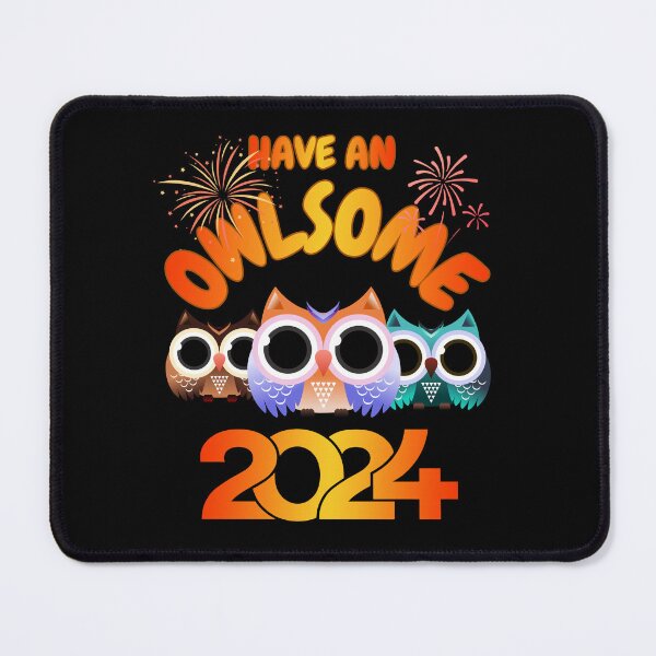 Item preview, Have An Owlsome New Year 2024 designed and sold by my-green-gecko.