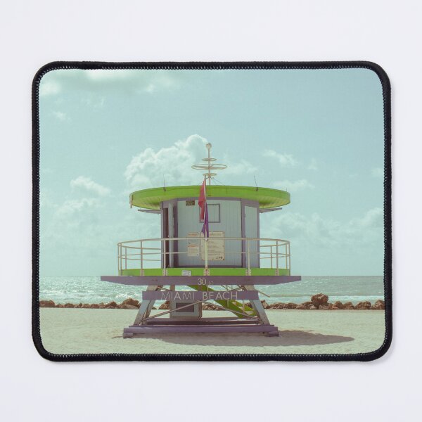 Item preview, Miami Beach - Green life guard tower designed and sold by Nadia Gigena.