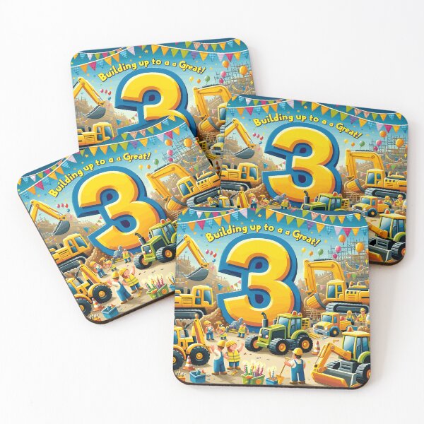 Item preview, Happy 3rd Birthday - Construction Crew Bash designed and sold by Jurady.