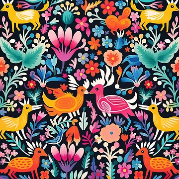 Artwork thumbnail, Otomi Pattern by Midnight Garden