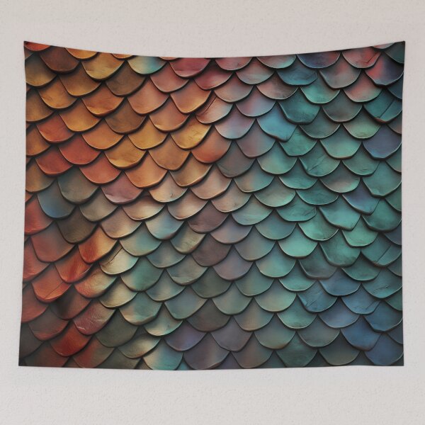 Item preview, Scales Pattern, Colorful 3D designed and sold by purelypatterns.