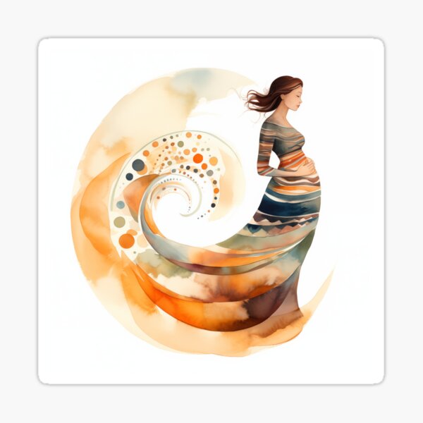 Item preview, Woman with Child, Watercolor designed and sold by Samuelsboro.