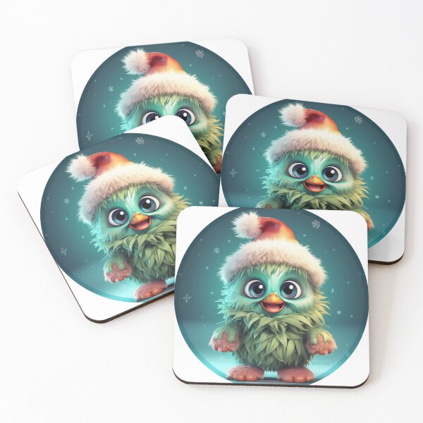 Item preview, Cute Fluffy Christmas Chicken Monster  designed and sold by mariasharara.