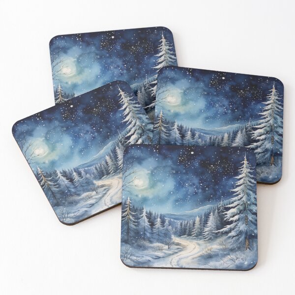 Item preview, Winter landscape, Christmas, New year night designed and sold by iclipart.