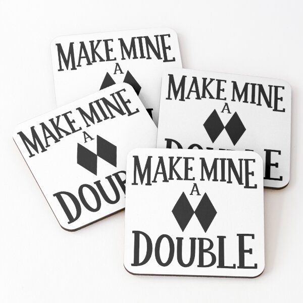 Item preview, Make Mine A Double - Après Ski Pun - in Black designed and sold by BexMorleyArt.