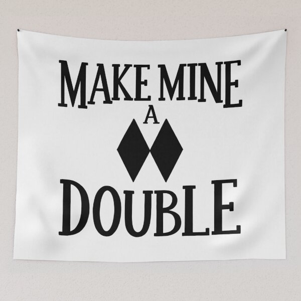 Item preview, Make Mine A Double - Après Ski Pun - in Black designed and sold by BexMorleyArt.