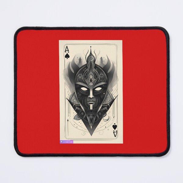 Item preview, ACE OF SPADES PLAYING CARD FEATURING THE ANTICOSMIC GOD ENTITY CALLED THE ANTIMASTER HAS HIS EYES AND HANDS GLOWING EXTRUDING POWERS designed and sold by DocInfinitude.