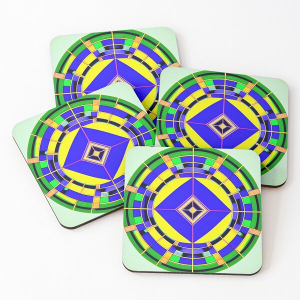 Item preview, Modern art geometric design with circles, squares and triangles.  designed and sold by Barbara Burgess.