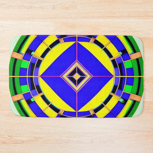 Item preview, Modern art geometric design with circles, squares and triangles.  designed and sold by Barbara Burgess.