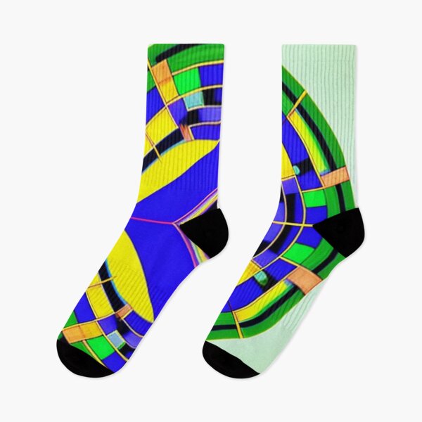 Item preview, Modern art geometric design with circles, squares and triangles.  designed and sold by Barbara Burgess.