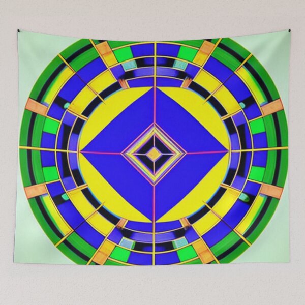 Item preview, Modern art geometric design with circles, squares and triangles.  designed and sold by Barbara Burgess.
