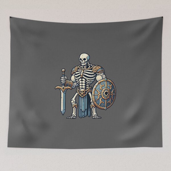 Item preview, Skeleton Warrior with Sword and Shield designed and sold by InkQuest.