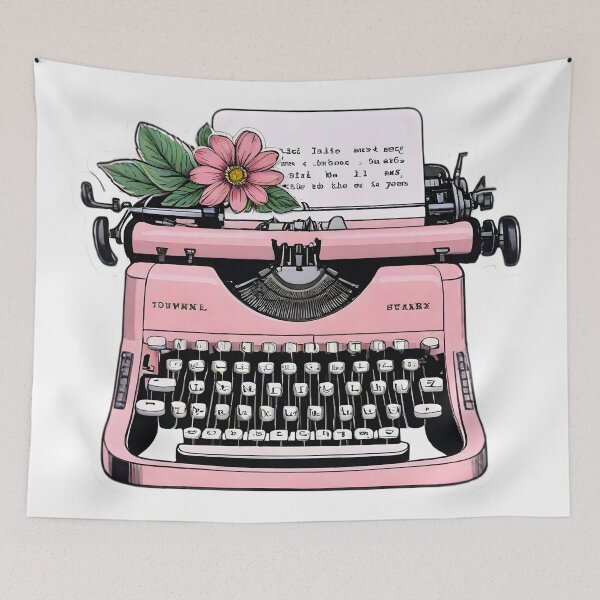 Item preview, Máquina de escribir con flores designed and sold by LaongfongDesign.