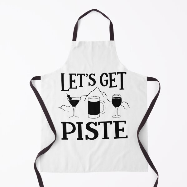 Item preview, Let's Get Piste - Après Ski Pun - in Black designed and sold by BexMorleyArt.