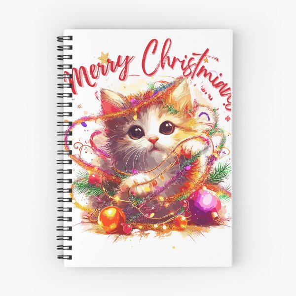 Item preview, cute kitten plays with ball and tinsel designed and sold by RiSchuDesign.