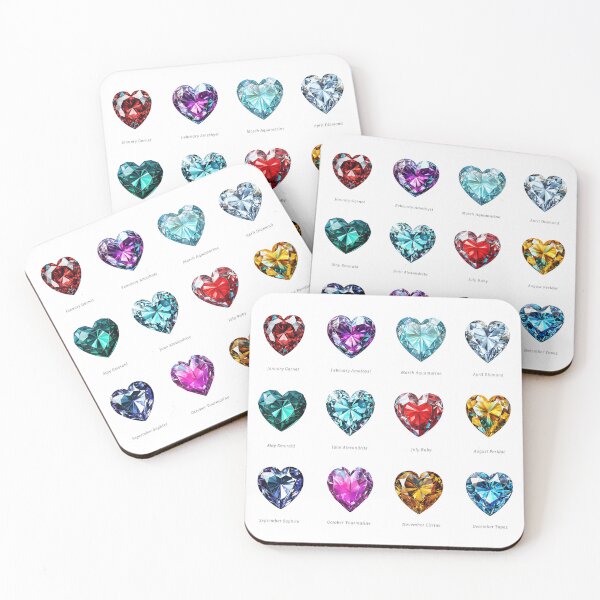 Item preview, Birthstone Heartshaped Gemstones Collection designed and sold by venomNL.