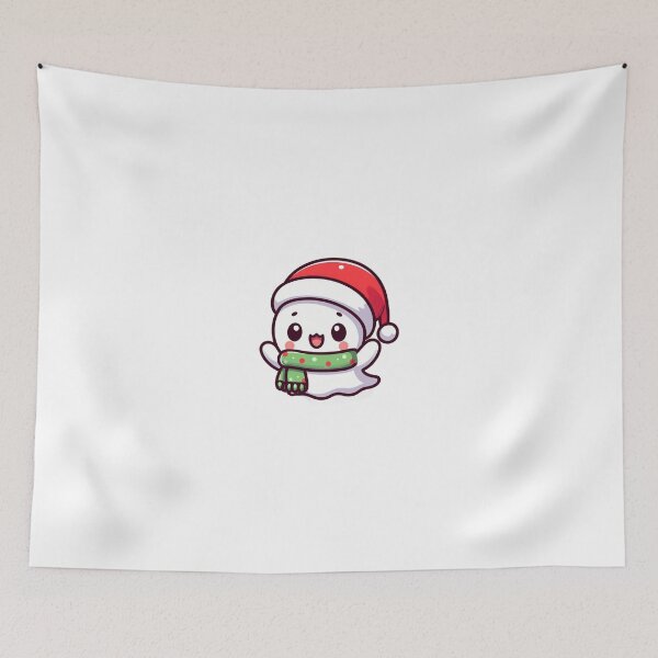 Item preview, ghost with santa hat designed and sold by Wxjtecki.