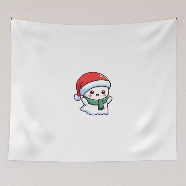 Item preview, ghost with santa hat designed and sold by Wxjtecki.