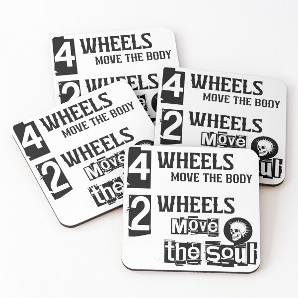 Item preview, 4wheels move the body, 2 wheels move the soul motorbike tshirt, hoodie, stickers, mugs etc. designed and sold by womeninmoto.