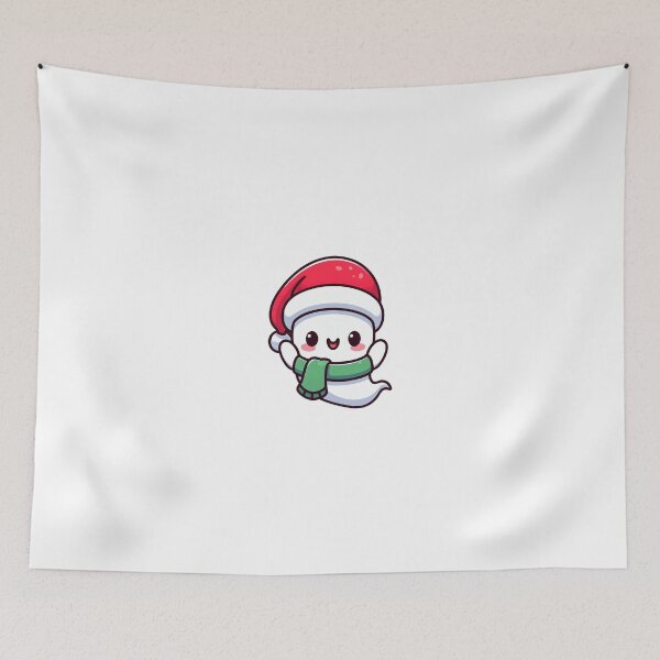 Item preview, ghost with santa hat designed and sold by Wxjtecki.
