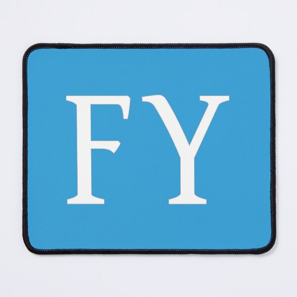 Item preview, FY Initials Monogram Elegant White Letters designed and sold by Jeallan Designs.