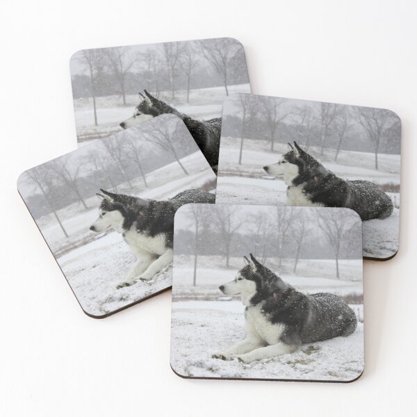 Item preview, Siberian Husky in Heavy Snow  designed and sold by myhuskymax.