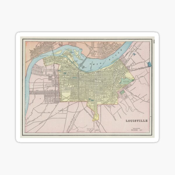 Vintage Pictorial Map of Louisville (1876) iPhone Case by BravuraMedia