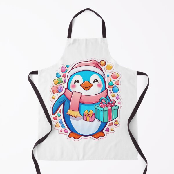 Item preview, Cute Christmas Penguin with Presents and Decorations designed and sold by MGBLSTORE.