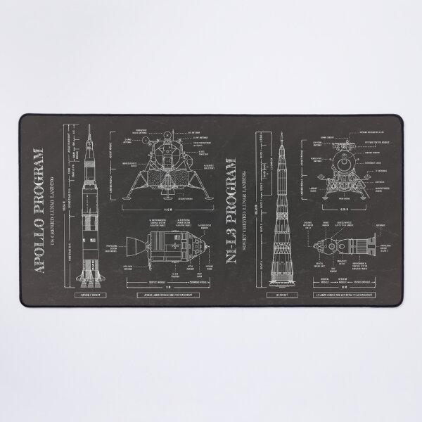 Item preview, US Apollo Program vs Soviet N1-L3 Program. Moon Landing (Blackboard) designed and sold by BGALAXY.