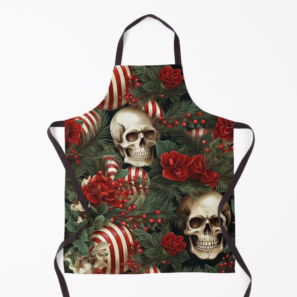 Item preview, Candy Cane Twisted Skull Holiday Pattern designed and sold by Driftwood Spirits.