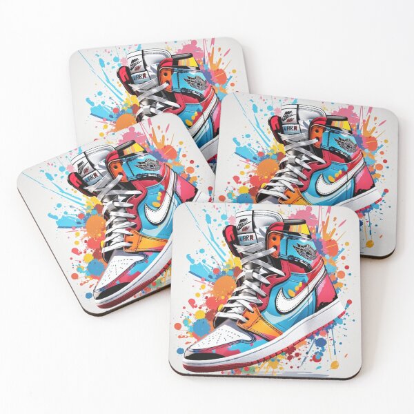 Item preview, Abstract watercolor  vibrant Jordan 1 designed and sold by cepharts.