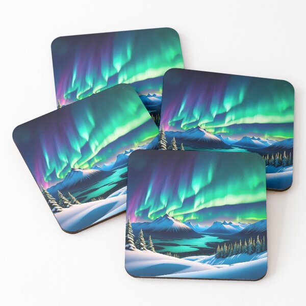 Item preview, Aurora's Dance Over Snowy Horizons designed and sold by AICreativeArts.