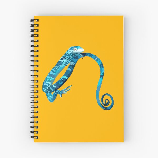 Item preview, B is for Blue Tree Monitor,Blue Tree Monitor Artwork – Vibrant Reptile Illustration and Exotic Wildlife Design designed and sold by PrettylittlepastelUk.