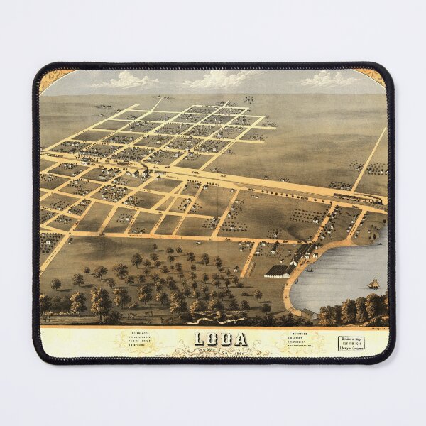 Item preview, Vista aérea de Loda, Illinois (1869) designed and sold by allhistory.