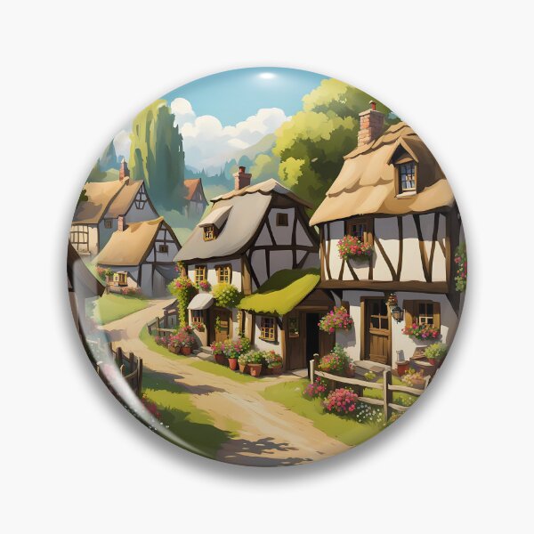 Item preview, Tranquil tones of Village life designed and sold by AICreativeArts.