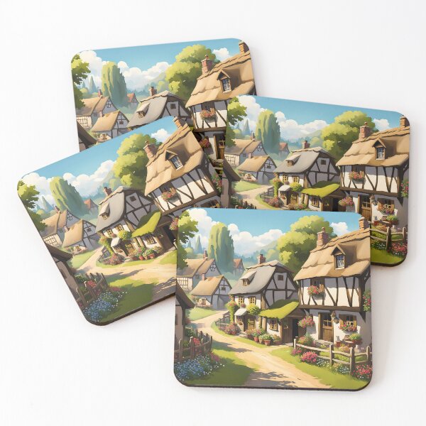 Item preview, Tranquil tones of Village life designed and sold by AICreativeArts.