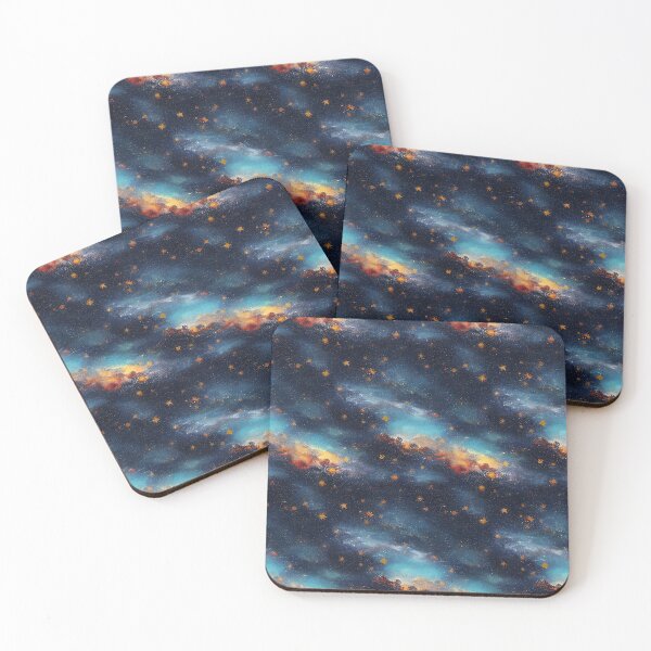 Item preview, Van Gogh Inspired Nebula Clouds | Starry Night | Blue Gold Yellow designed and sold by ImageNugget.