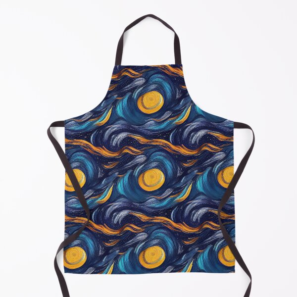 Item preview, Van Gogh Inspired Abstract Swirlss | Starry Night | Blue Gold Yellow designed and sold by ImageNugget.