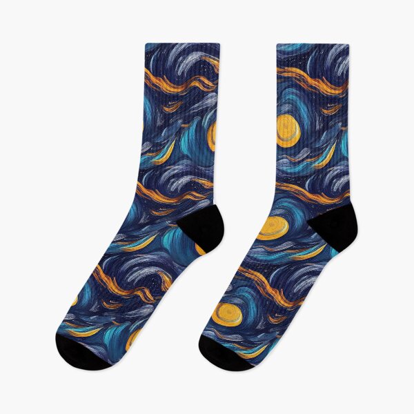 Item preview, Van Gogh Inspired Abstract Swirlss | Starry Night | Blue Gold Yellow designed and sold by ImageNugget.