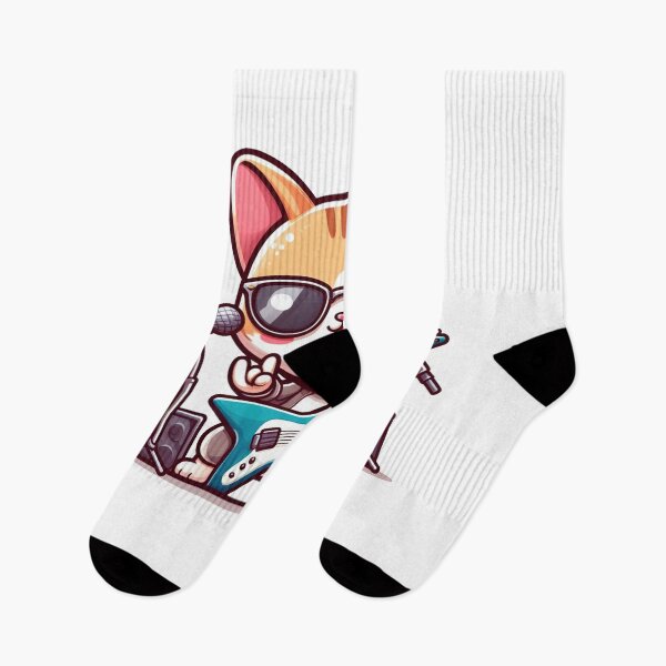 Item preview, Rock On, Kitty | Cat Playing Guitar Design designed and sold by Hados Damilola.