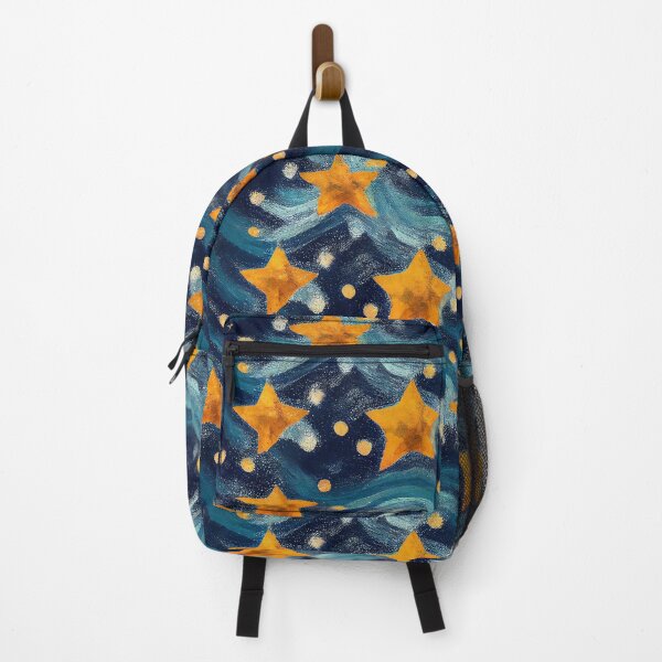 Item preview, Van Gogh Inspired Rainbow Stars | Starry Night | Blue Gold Yellow designed and sold by ImageNugget.