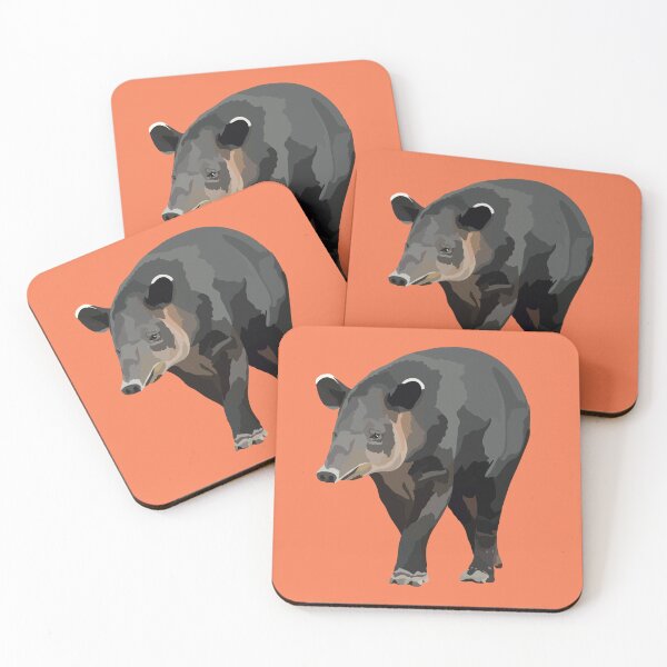 Item preview, B is for Baird’s Tapir,Tapir Artwork – Unique Tropical Mammal Illustration and Wildlife Design designed and sold by PrettylittlepastelUk.