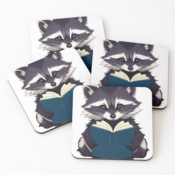 Item preview, Raccoon with a book designed and sold by RebusArts.