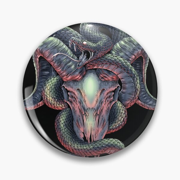 Item preview, GOAT SKULL AND SNAKE designed and sold by mhr24.